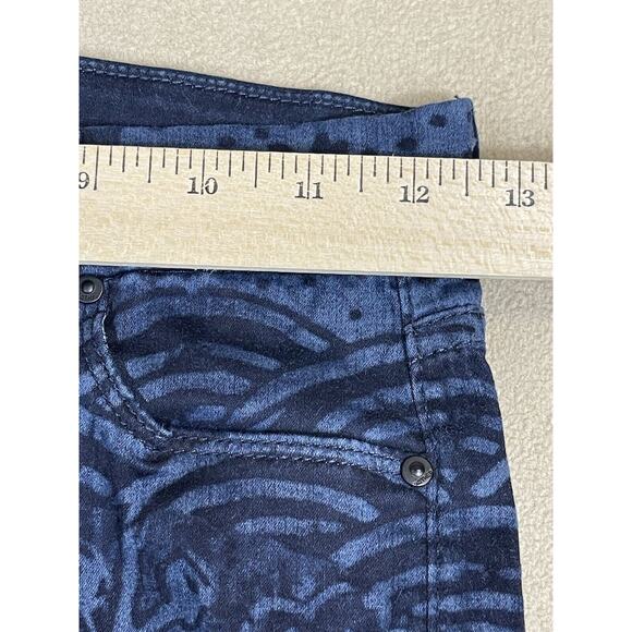 Mother Jeans Womens 24 Blue The Looker Crop The Moon of Tokyo Floral Denim Adult - Picture 3 of 13